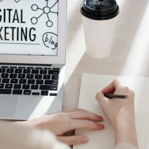 Person Studying Digital Marketing Online